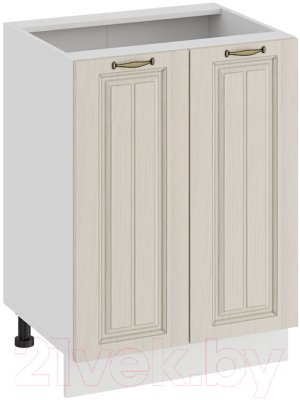 Шкаф-стол кухонный ТриЯ Лина 1Н6 (белый/кремовый) - фото