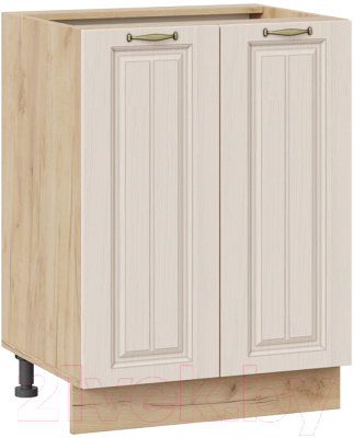 Шкаф-стол кухонный ТриЯ Лина 1Н6 (дуб крафт золотой/кремовый) - фото