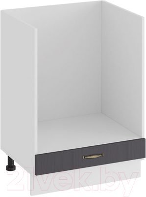 Шкаф под духовку ТриЯ Лина 1Н6Б (белый/графит) - фото