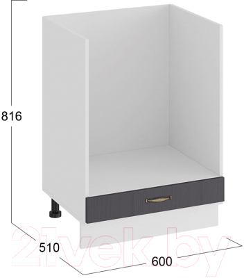 Шкаф под духовку ТриЯ Лина 1Н6Б (белый/графит)