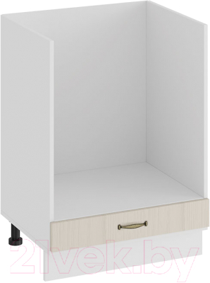 Шкаф под духовку ТриЯ Лина 1Н6Б (белый/кремовый) - фото