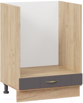 Шкаф под духовку ТриЯ Лина 1Н6Б (дуб крафт золотой/графит) - фото