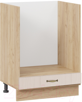 Шкаф под духовку ТриЯ Лина 1Н6Б (дуб крафт золотой/кремовый) - фото