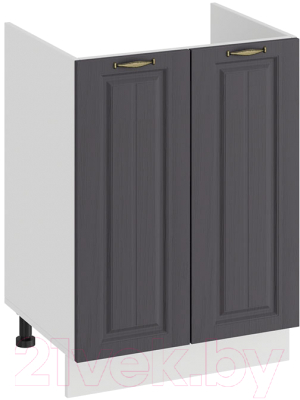 Шкаф под мойку ТриЯ Лина 1Н6М (белый/графит) - фото