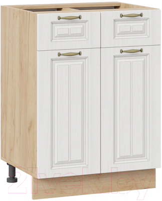 Шкаф-стол кухонный ТриЯ Лина 1Н6Я1 (дуб крафт золотой/белый) - фото
