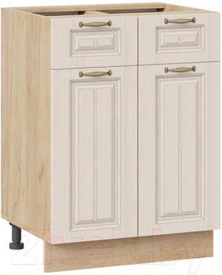 Шкаф-стол кухонный ТриЯ Лина 1Н6Я1 (дуб крафт золотой/кремовый) - фото