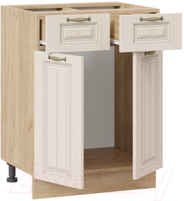 Шкаф-стол кухонный ТриЯ Лина 1Н6Я1 (дуб крафт золотой/кремовый)