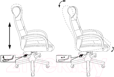 Кресло офисное Бюрократ T-9928WALNUT/ECO (экокожа черный/дерево)
