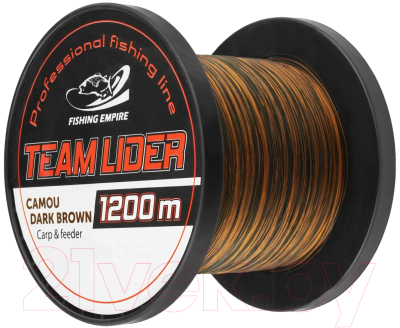 Леска монофильная Fishing Empire Lider Camou Dark Brown 0.42мм 1200м / CDB-0420 - фото