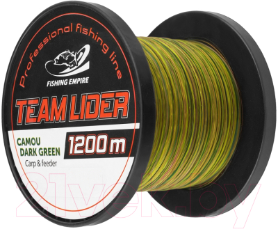 Леска монофильная Fishing Empire Lider Camou Dark Green 0.42мм 1200м / CDG-0420 - фото