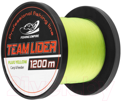 Леска плетеная Fishing Empire Lider Fluo Yellow 0.42мм 1200м / CFY-0420 - фото