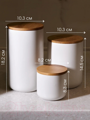 Набор емкостей для хранения No Brand CD005КБ (белый)