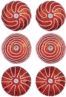 Набор шаров новогодних Elan Gallery Полоски / 970062