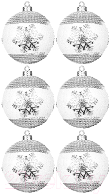 Набор шаров новогодних Elan Gallery Снежинка / 970084 - фото