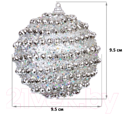 Набор шаров новогодних Elan Gallery Серебряный узор / 970085