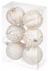 Набор шаров новогодних Elan Gallery Винтажные узоры / 970087 - фото