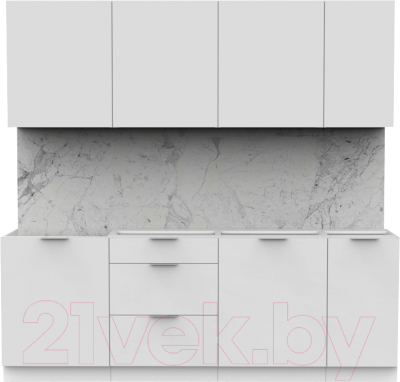 Готовая кухня Интермебель Микс Топ-7 2.2м без столешницы - фото