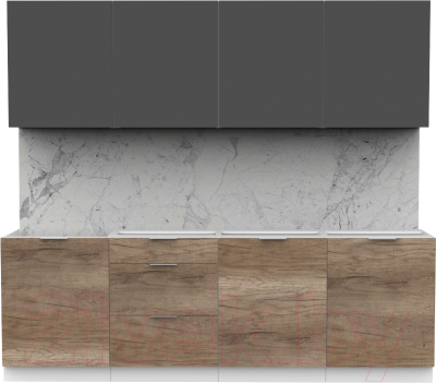 Готовая кухня Интермебель Микс Топ-8 2.2м без столешницы - фото