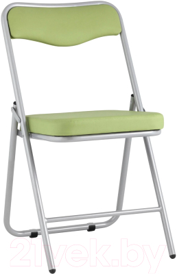 Стул складной Stool Group Джонни (экокожа салатовый/металлик) - фото