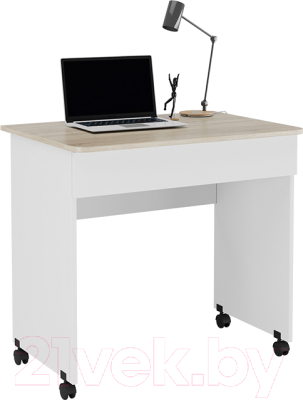 Компьютерный стол ТриЯ Diamond тип 2 (дуб сонома/белый)