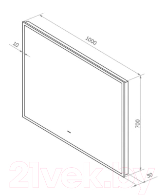 Зеркало Континент Amer Led 100x70