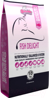 Сухой корм для кошек Quick-Paw Premium Fish Deligh - фото