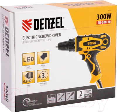 Дрель-шуруповерт Denzel SD-300-10 / 26201