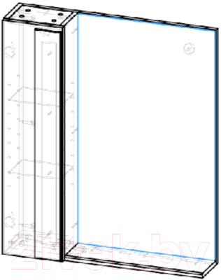 Шкаф с зеркалом для ванной Garda Sorento 3-700L