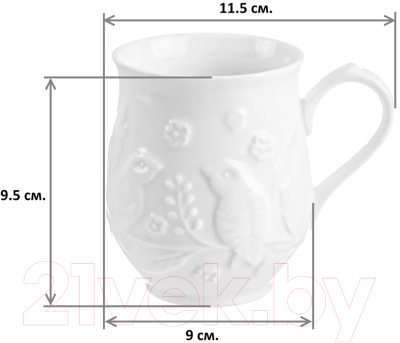 Набор кружек Elan Gallery Птички на ветке / 540340