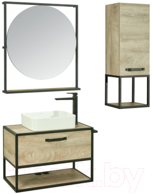 Тумба с умывальником Акватон Лофт Фабрик 80 (1A2424K2LTDU0)