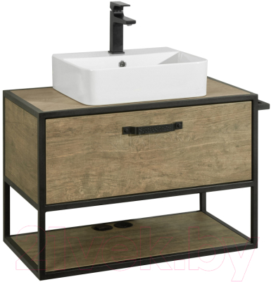 Тумба с умывальником Акватон Лофт Фабрик 80 (1A2424K2LTDY0) - фото