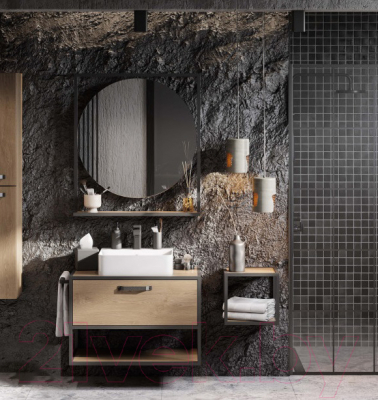 Тумба с умывальником Акватон Лофт Фабрик 80 (1A2424K2LTDY0)