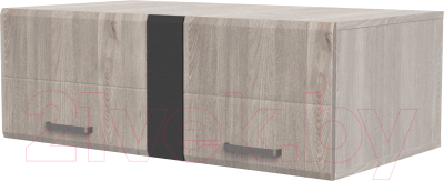 Антресоль Bravo Мебель Бриз ШР-2 (дуб нельсон/смоки софт/дуб ниагара) - фото