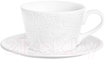 Чашка с блюдцем Elan Gallery Розы / 540434