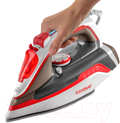 Утюг Endever Delta-223 (красный/белый)