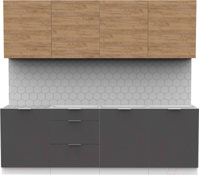 Готовая кухня Интермебель Микс Топ-8 2.4м без столешницы - фото