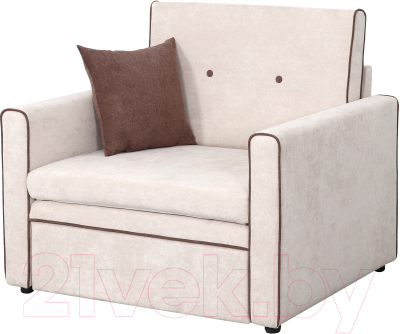 Кресло-кровать Мебельград Скаут Стандарт (торонто светло-бежевый/торонто коричневый) - фото