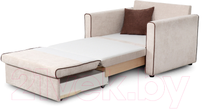 Кресло-кровать Мебельград Скаут Стандарт (торонто светло-бежевый/торонто коричневый)