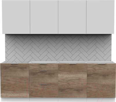 Готовая кухня Интермебель Микс Топ-8 2.4м без столешницы - фото