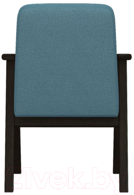 Кресло мягкое Мебелик Ретро (голубой/венге)