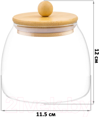 Емкость для хранения Elan Gallery Crystal glass / 360100