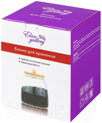 Емкость для хранения Elan Gallery Crystal glass / 360101