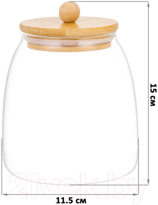 Емкость для хранения Elan Gallery Crystal glass / 360101