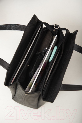 Сумка Souffle 322 / 3225001 (черный кайман эластичный)