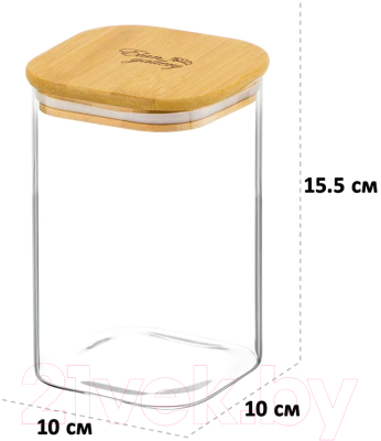 Набор емкостей для хранения Elan Gallery Crystal glass / 360071