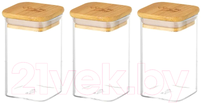 Набор емкостей для хранения Elan Gallery Crystal glass / 360082 - фото