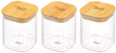 Набор емкостей для хранения Elan Gallery Crystal glass / 360094 - фото