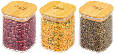 Набор емкостей для хранения Elan Gallery Crystal glass / 360094