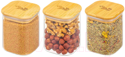 Набор емкостей для хранения Elan Gallery Crystal glass / 360094