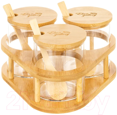 Набор емкостей для хранения Elan Gallery Crystal glass / 360128 - фото